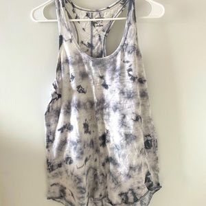 Grey Tie-dye Racerback Tank